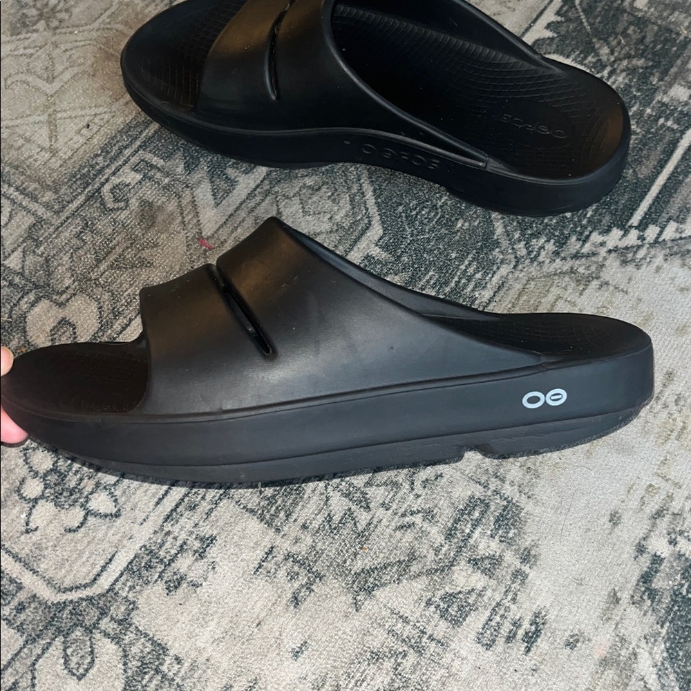 OOFOS OOahh unisex Recovery Slide black size women’s mens 9 - Picture 3 of 8